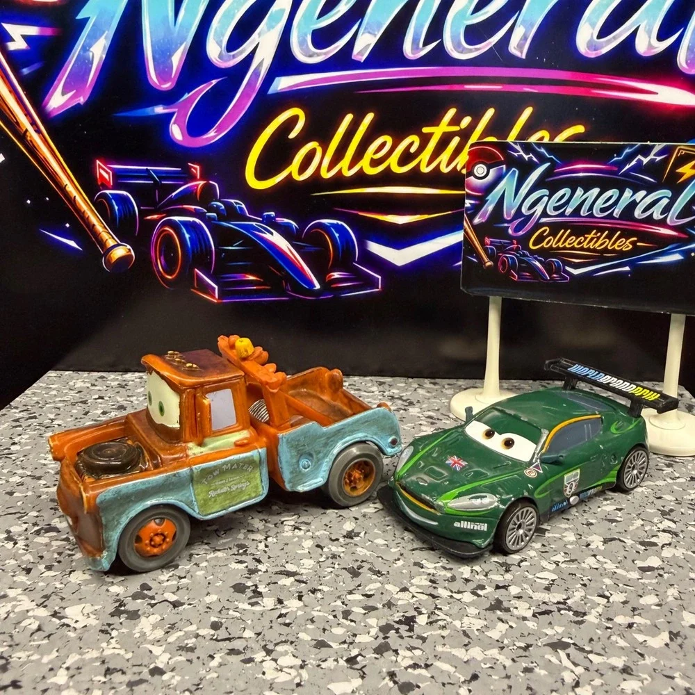 Disney Pixar Cars Diecast Lot Tow Mater and Nigel Gearsley World Grand Prix 1:55